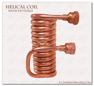 helical coil copper tubing coil 6 foot   ©coppertubecoils.com